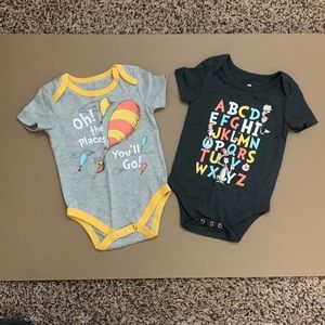 Two pack Dr Seuss onesies